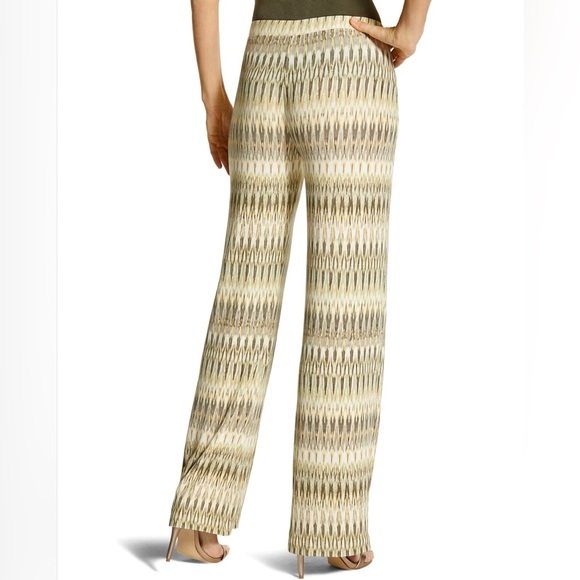Chico’s Travelers Ikat Fluid Pants Women’s Size L Pull On Stretch Slinky Knit - Picture 2 of 10